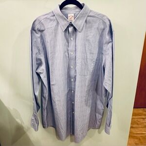 Brooks Brothers 346 100% Cotton Blue Men's Shirt size XL, neck 17 1/2 sleeve 6/7